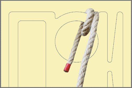 Seemannsknoten - Rundtörn mit zwei halben Schlägen / Anleitung Schritt 2: Schlagen Sie das Ende um den Ring herum.