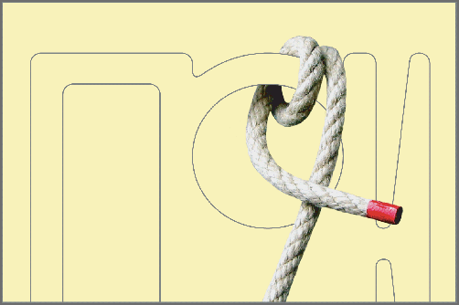 Seemannsknoten - Rundtörn mit zwei halben Schlägen / Anleitung Schritt 3: Überkreuzen Sie mit dem losen Ende das feste Ende.